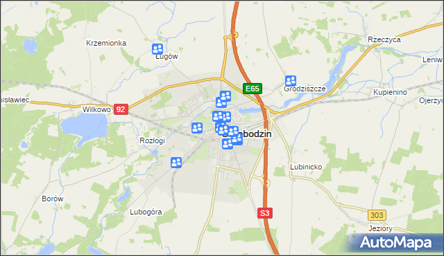 mapa Świebodzin, Świebodzin na mapie Targeo