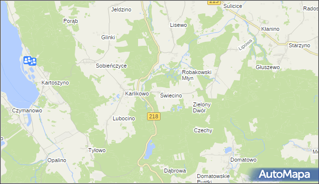 mapa Świecino, Świecino na mapie Targeo