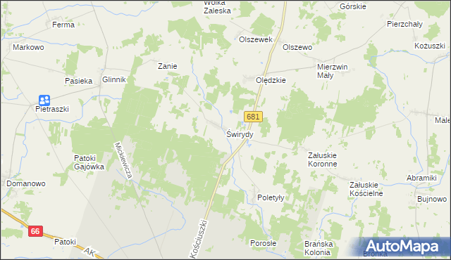 mapa Świrydy, Świrydy na mapie Targeo