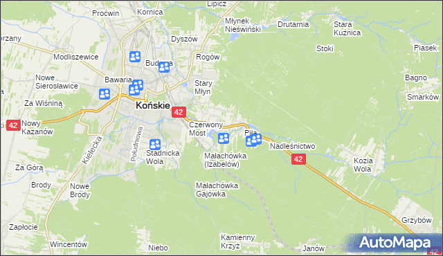 mapa Szabelnia, Szabelnia na mapie Targeo