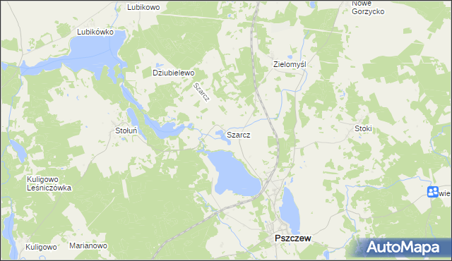 mapa Szarcz, Szarcz na mapie Targeo
