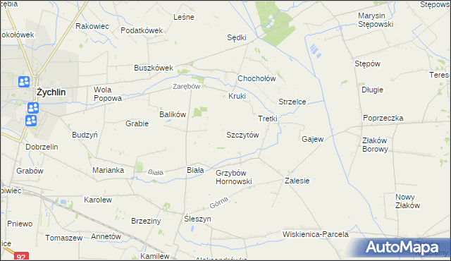 mapa Szczytów, Szczytów na mapie Targeo