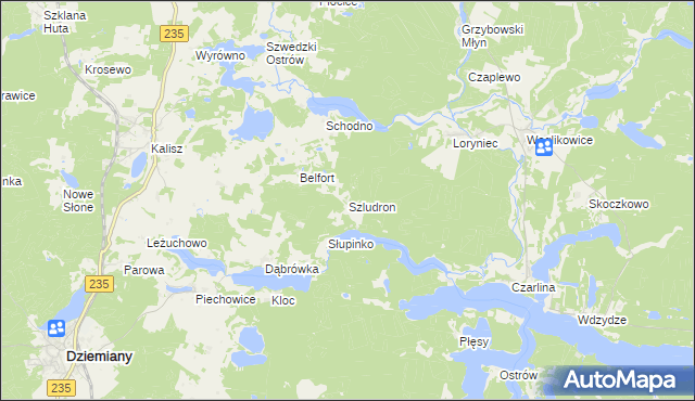 mapa Szludron, Szludron na mapie Targeo