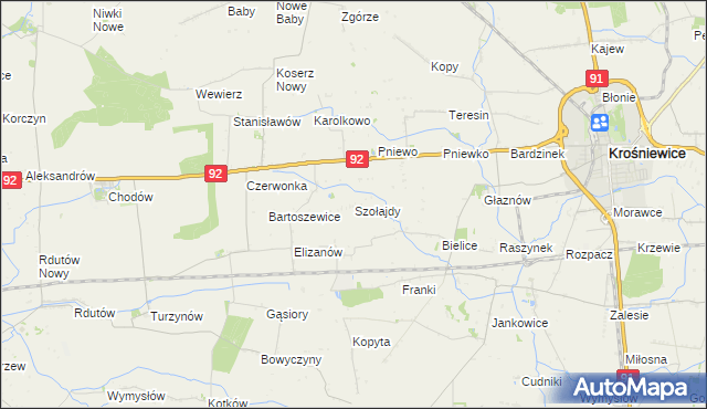 mapa Szołajdy, Szołajdy na mapie Targeo