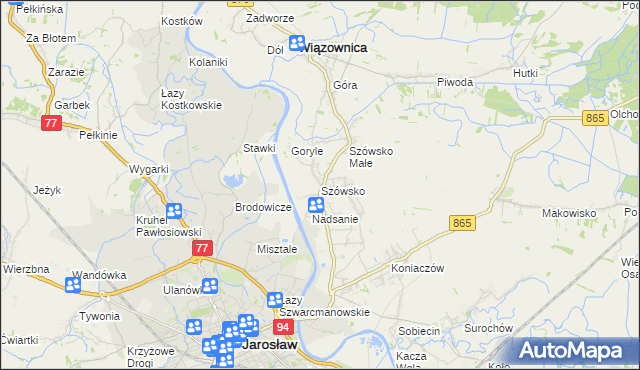 mapa Szówsko, Szówsko na mapie Targeo