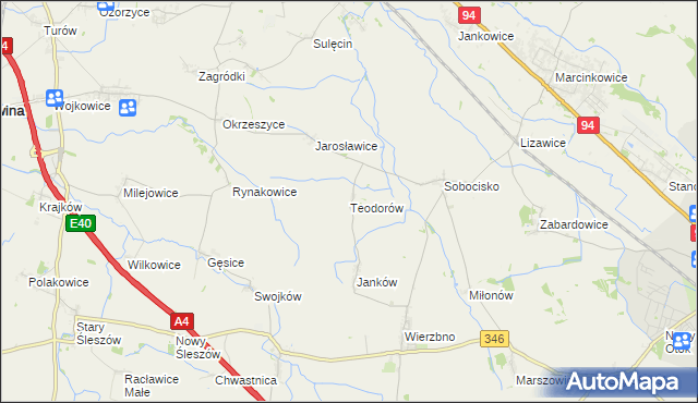 mapa Teodorów gmina Domaniów, Teodorów gmina Domaniów na mapie Targeo