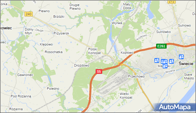 mapa Terespol Pomorski, Terespol Pomorski na mapie Targeo