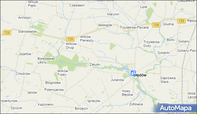 mapa Tomczyce gmina Błędów, Tomczyce gmina Błędów na mapie Targeo