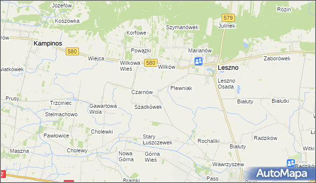 mapa Towarzystwo Czarnów, Towarzystwo Czarnów na mapie Targeo