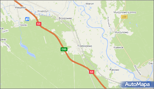 mapa Trzebiszewo, Trzebiszewo na mapie Targeo