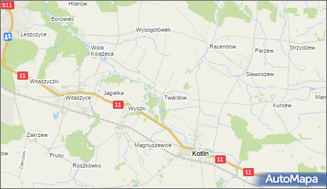 mapa Twardów, Twardów na mapie Targeo