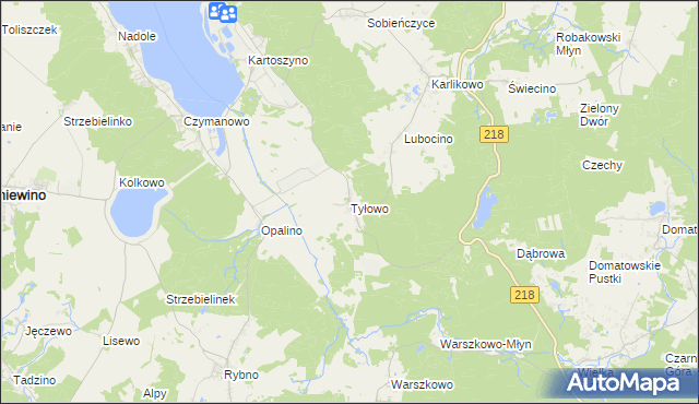 mapa Tyłowo, Tyłowo na mapie Targeo