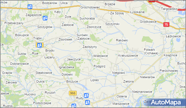 mapa Wiatowice, Wiatowice na mapie Targeo