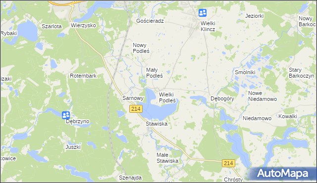 mapa Wielki Podleś, Wielki Podleś na mapie Targeo