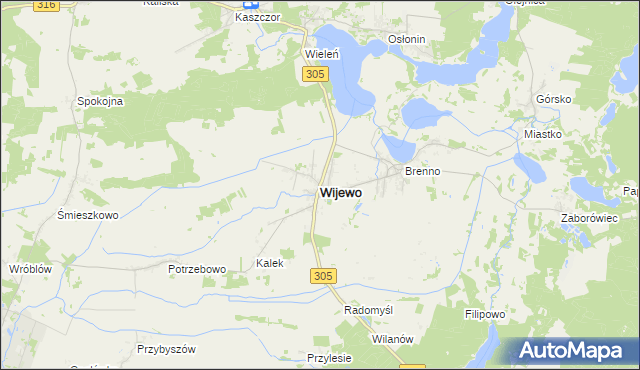 mapa Wijewo, Wijewo na mapie Targeo