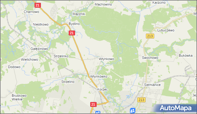 mapa Włynkowo, Włynkowo na mapie Targeo