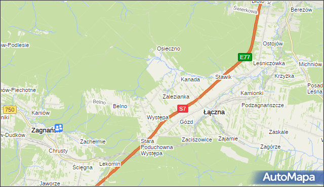 mapa Zalezianka, Zalezianka na mapie Targeo