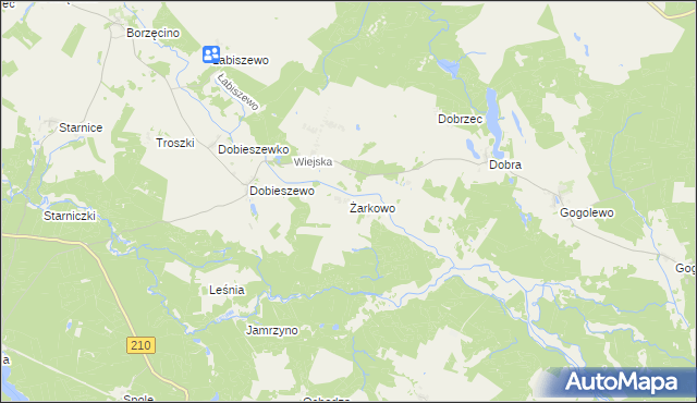 mapa Żarkowo, Żarkowo na mapie Targeo