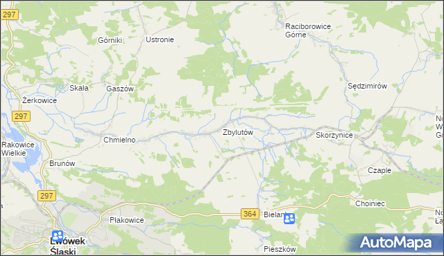 mapa Zbylutów, Zbylutów na mapie Targeo