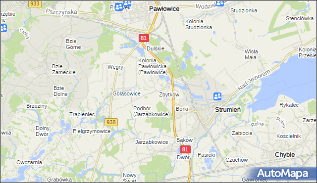 mapa Zbytków, Zbytków na mapie Targeo