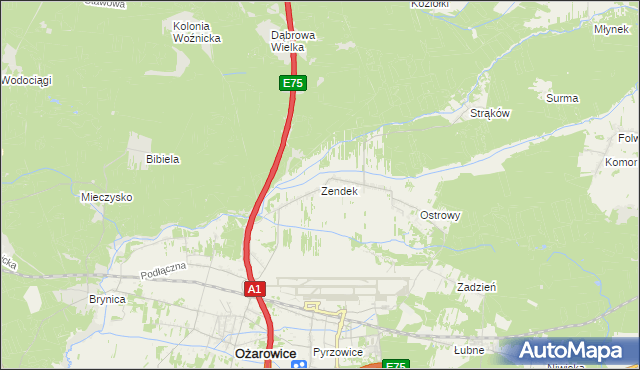 mapa Zendek, Zendek na mapie Targeo
