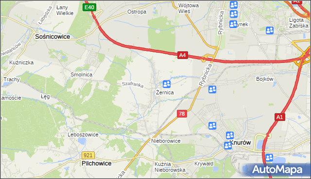 mapa Żernica, Żernica na mapie Targeo