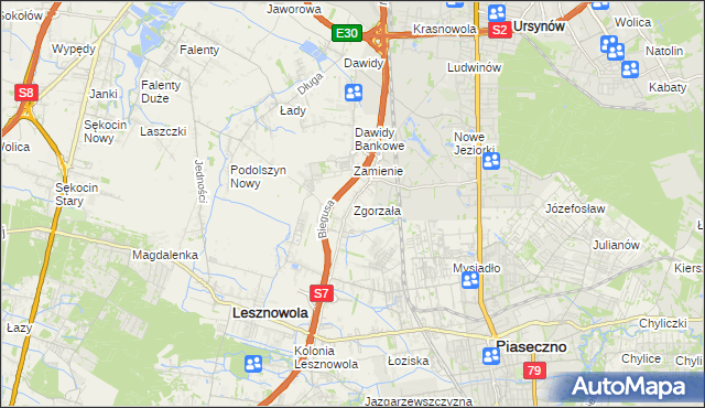 mapa Zgorzała, Zgorzała na mapie Targeo