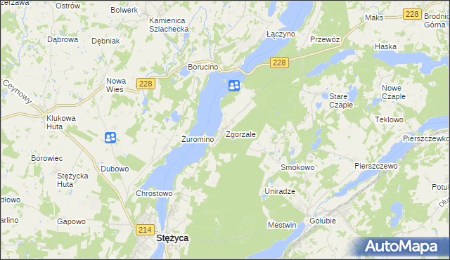 mapa Zgorzałe, Zgorzałe na mapie Targeo