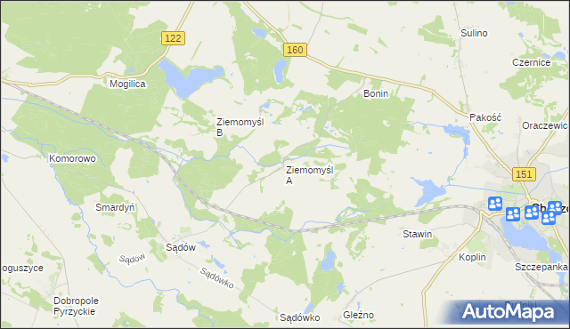 mapa Ziemomyśl A, Ziemomyśl A na mapie Targeo