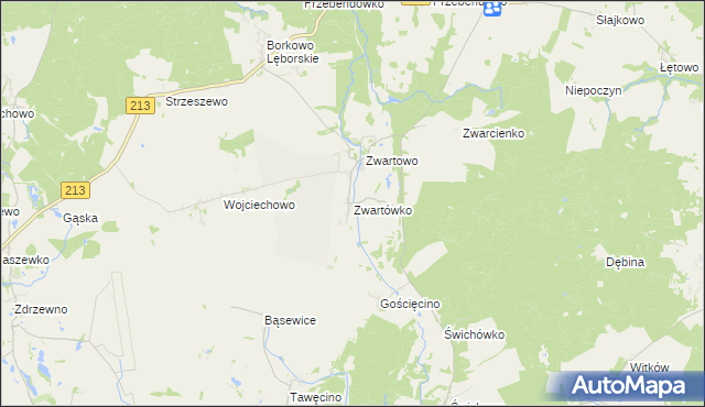 mapa Zwartówko, Zwartówko na mapie Targeo