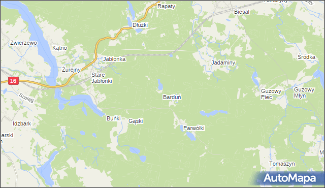 mapa Barduń, Barduń na mapie Targeo