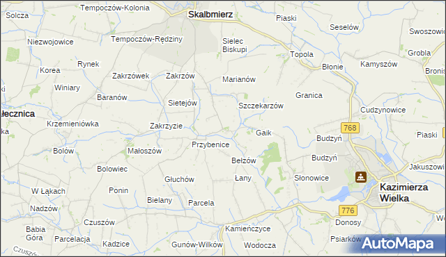 mapa Boszczynek, Boszczynek na mapie Targeo