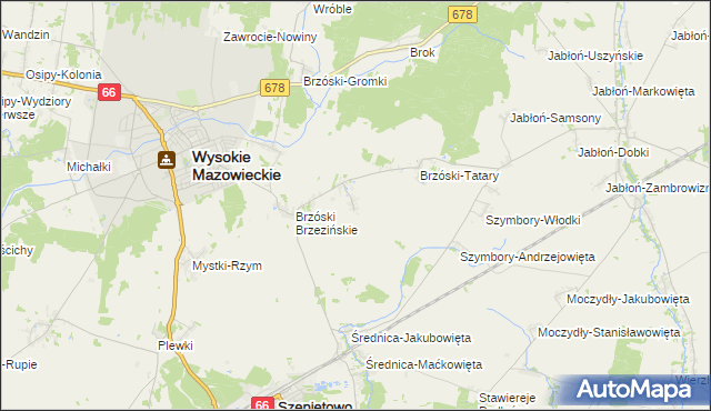 mapa Brzóski-Markowizna, Brzóski-Markowizna na mapie Targeo