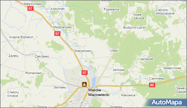 mapa Budzyno-Bolki, Budzyno-Bolki na mapie Targeo