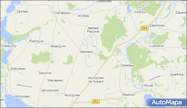 mapa Buszkowo gmina Łabiszyn, Buszkowo gmina Łabiszyn na mapie Targeo