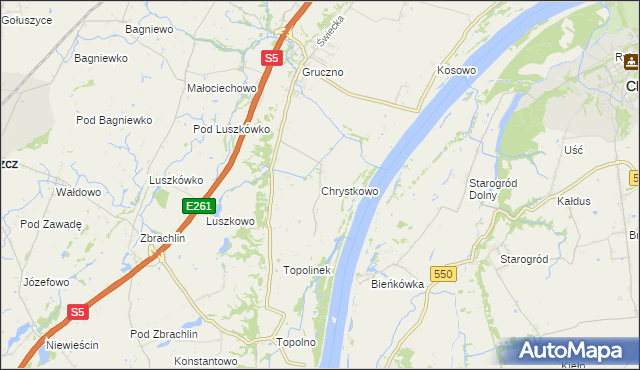 mapa Chrystkowo, Chrystkowo na mapie Targeo