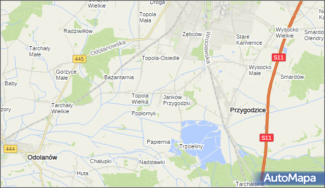 mapa Janków Przygodzki, Janków Przygodzki na mapie Targeo