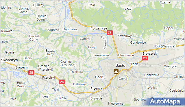 mapa Jareniówka, Jareniówka na mapie Targeo