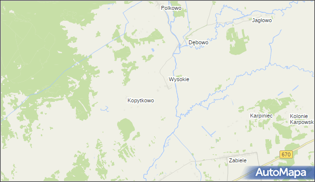 mapa Jasionowo Dębowskie, Jasionowo Dębowskie na mapie Targeo