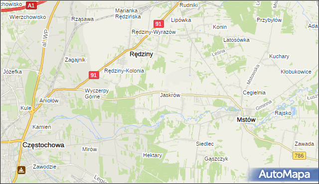 mapa Jaskrów, Jaskrów na mapie Targeo