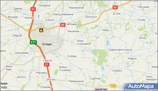 mapa Kociszew gmina Grójec, Kociszew gmina Grójec na mapie Targeo