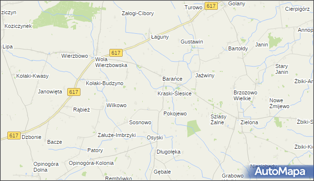 mapa Kraski-Ślesice, Kraski-Ślesice na mapie Targeo