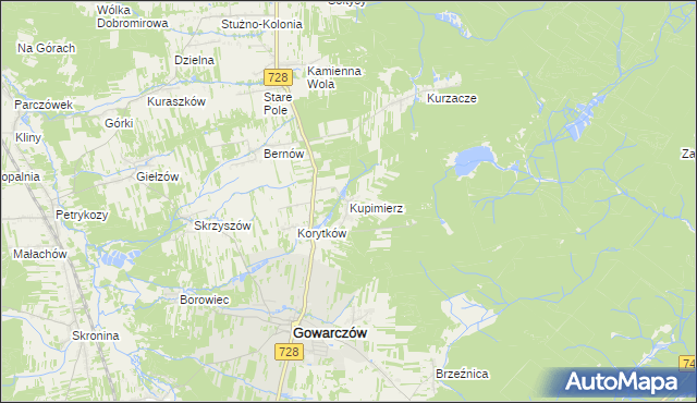 mapa Kupimierz, Kupimierz na mapie Targeo