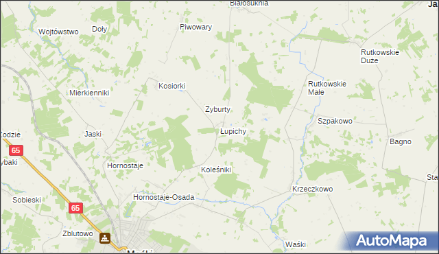 mapa Łupichy, Łupichy na mapie Targeo