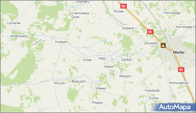 mapa Mejły, Mejły na mapie Targeo