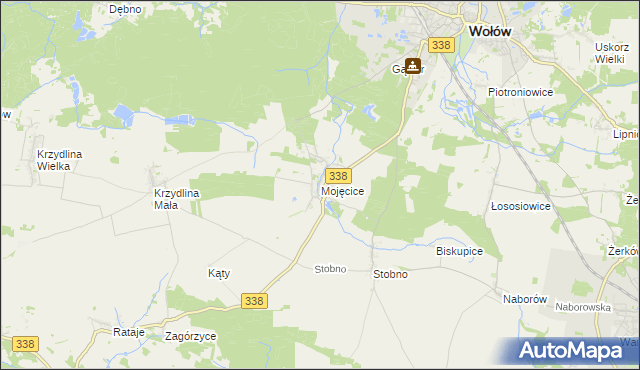 mapa Mojęcice, Mojęcice na mapie Targeo