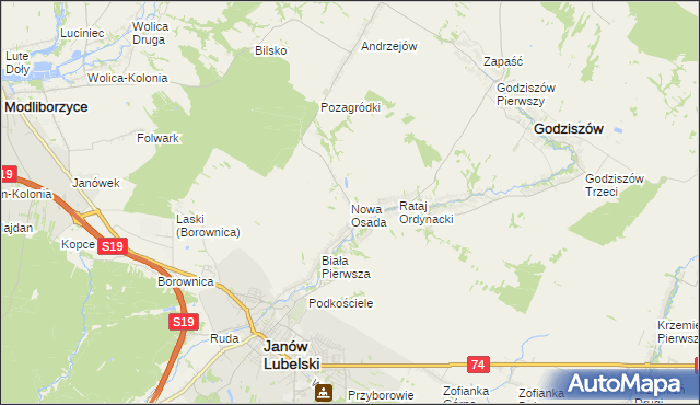 mapa Nowa Osada, Nowa Osada na mapie Targeo