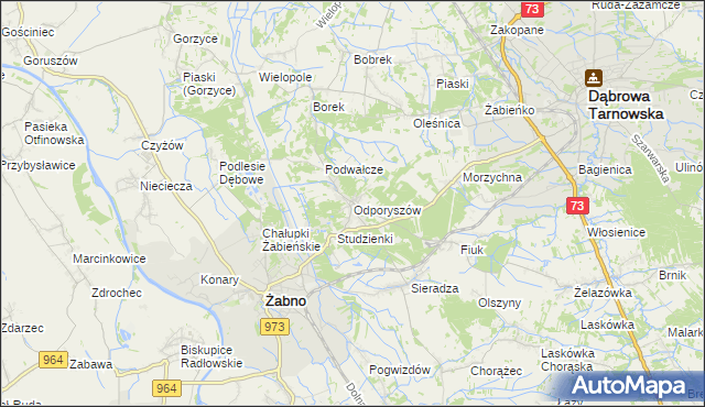 mapa Odporyszów, Odporyszów na mapie Targeo