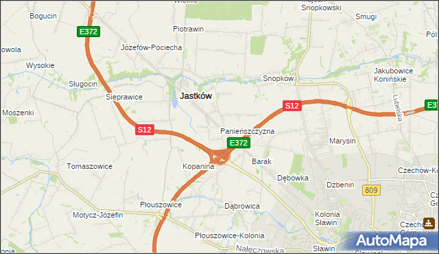 mapa Panieńszczyzna, Panieńszczyzna na mapie Targeo