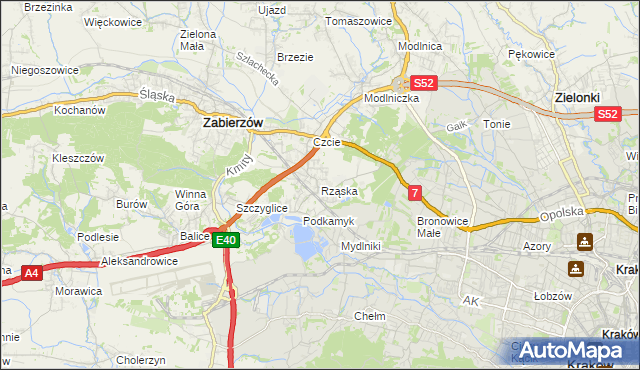 mapa Rząska, Rząska na mapie Targeo